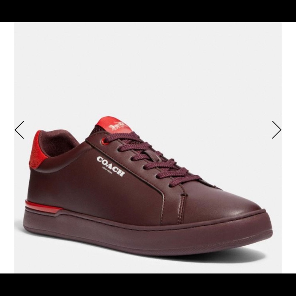 Super cute Oxblood Coach men sneakers!